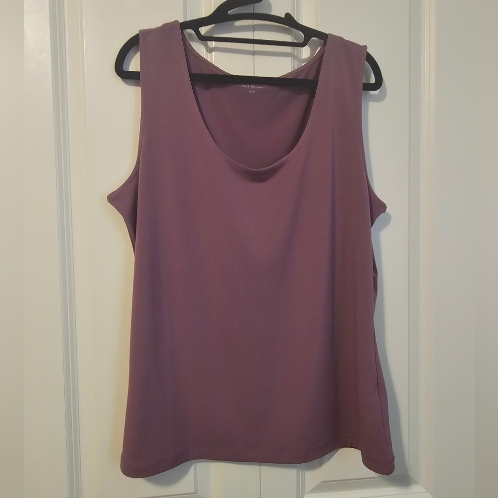 cleo Mauve Purple Scoop Neck Tank Top